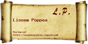 Lissem Poppea névjegykártya